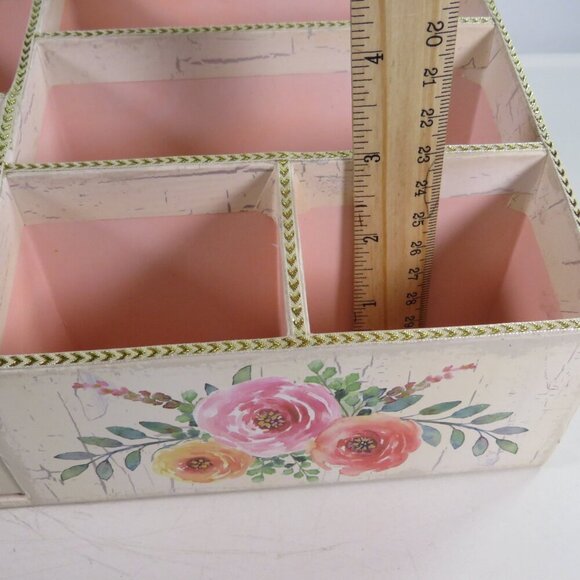 Stationary Organizer Floral with drawer and gold accents - Picture 9 of 13